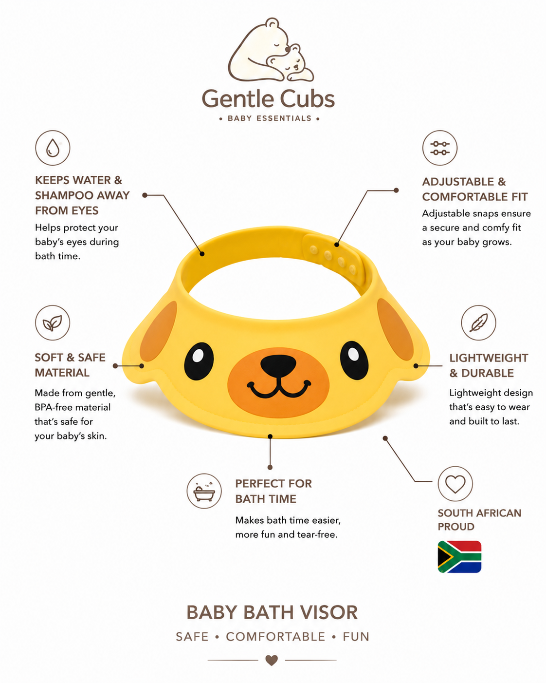 CubSplash Baby Bath Visor – by Gentle Cubs