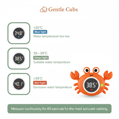 Gentle Cubs Bath Thermometer Infographic