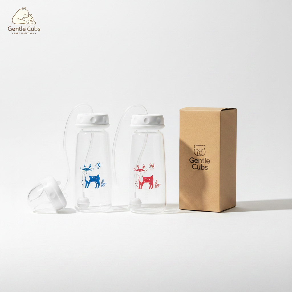 Hands-Free Feeding Bottle - Real Logo